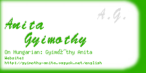 anita gyimothy business card